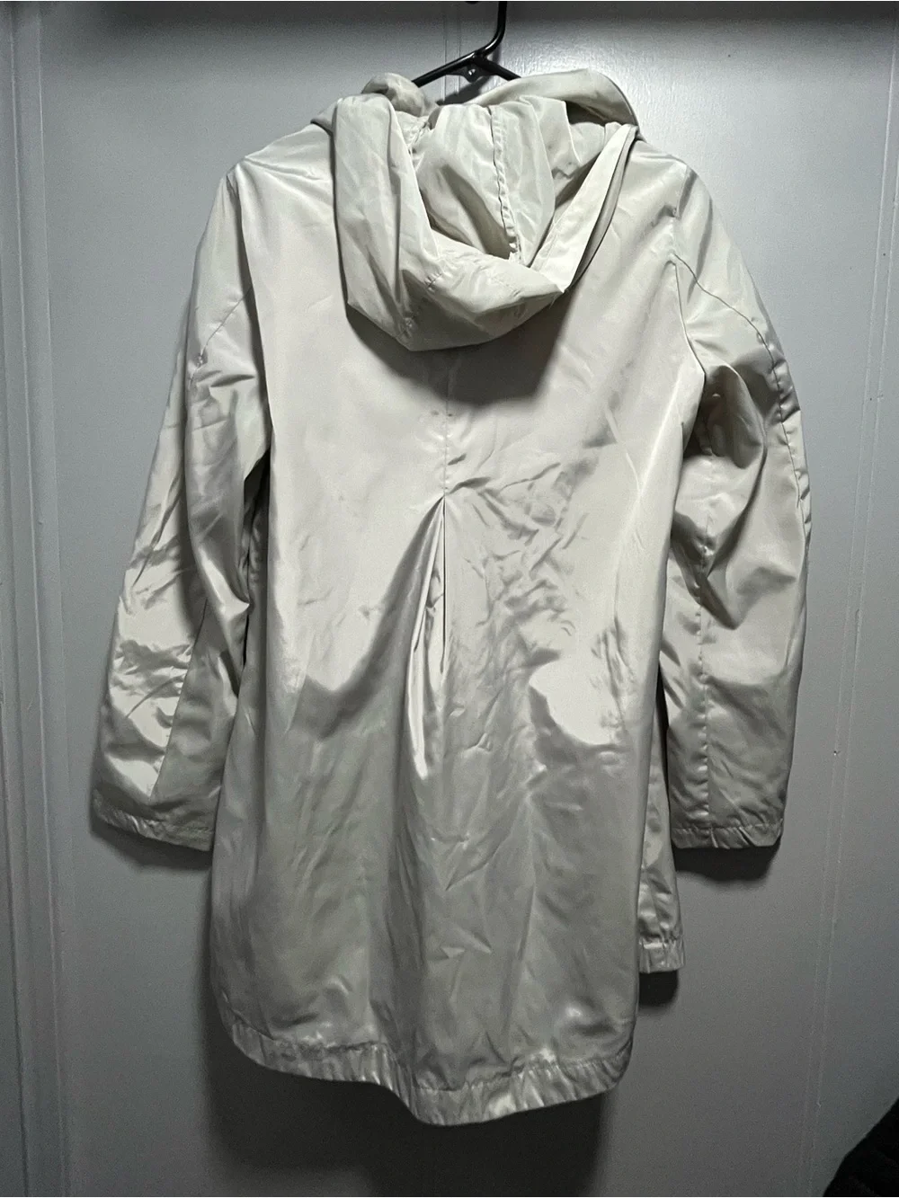 Via Spiga Cream Hooded Trench Coat